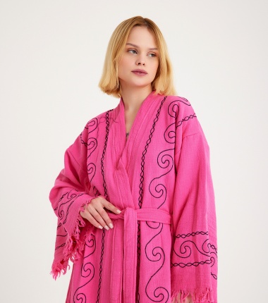Müslin Bornoz Kimono Kaftan