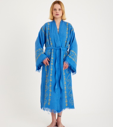 Müslin Bornoz Kimono Kaftan