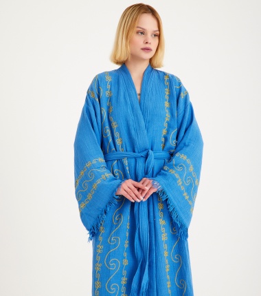 Müslin Bornoz Kimono Kaftan