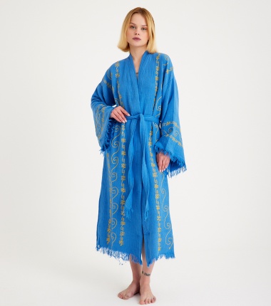Müslin Bornoz Kimono Kaftan