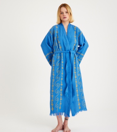 Müslin Bornoz Kimono Kaftan