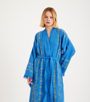 Müslin Bornoz Kimono Kaftan