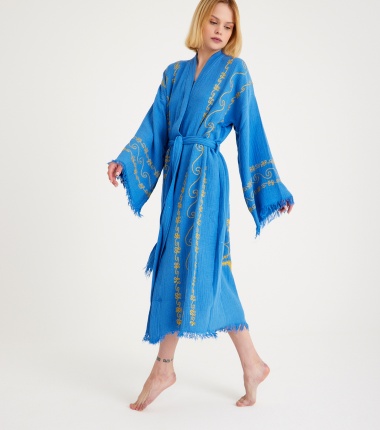 Müslin Bornoz Kimono Kaftan