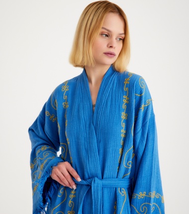Müslin Bornoz Kimono Kaftan