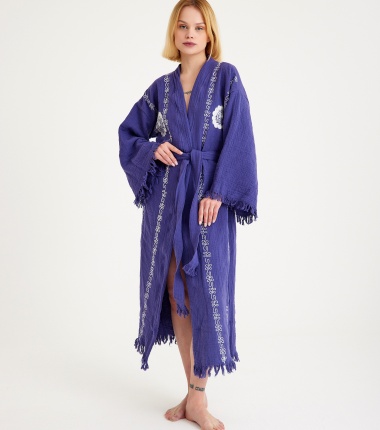 Müslin Bornoz Kimono Kaftan