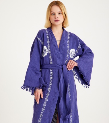 Müslin Bornoz Kimono Kaftan