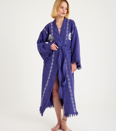 Müslin Bornoz Kimono Kaftan
