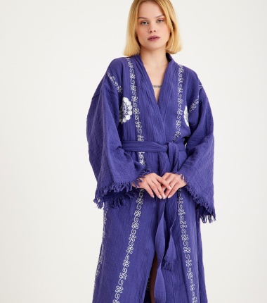 Müslin Bornoz Kimono Kaftan