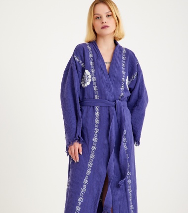 Müslin Bornoz Kimono Kaftan
