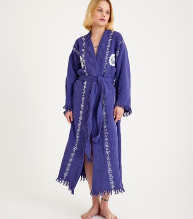 Müslin Bornoz Kimono Kaftan