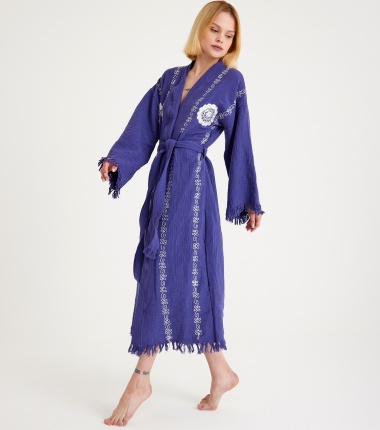 Müslin Bornoz Kimono Kaftan