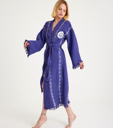 Müslin Bornoz Kimono Kaftan