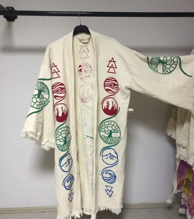 Müslin Bornoz Kimono Kaftan